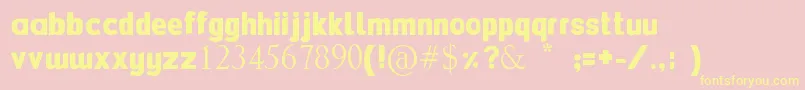 Flexibendi Font – Yellow Fonts on Pink Background