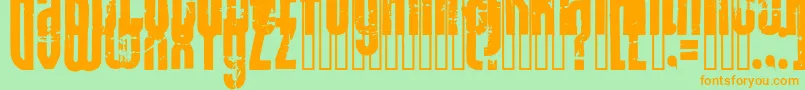 Rockit Font – Orange Fonts on Green Background