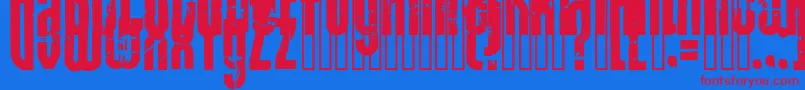 Rockit Font – Red Fonts on Blue Background