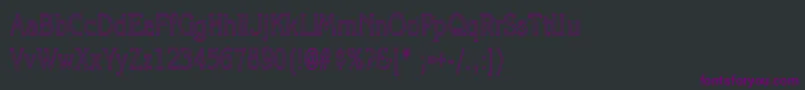 GloriaLighthc Font – Purple Fonts on Black Background