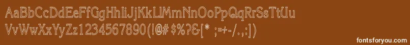 GloriaLighthc Font – White Fonts on Brown Background