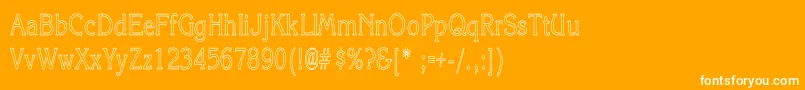 GloriaLighthc Font – White Fonts on Orange Background