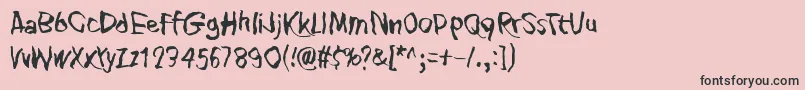 フォントBlankEye – ピンクの背景に黒い文字
