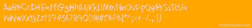 BlankEye Font – Pink Fonts on Orange Background