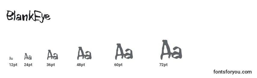 Размеры шрифта BlankEye
