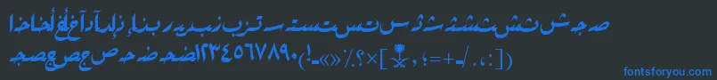 AymRikaSUNormal. Font – Blue Fonts on Black Background