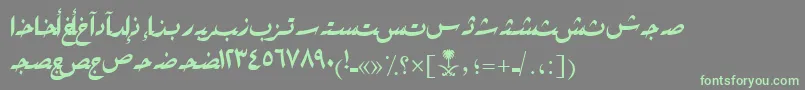 AymRikaSUNormal. Font – Green Fonts on Gray Background
