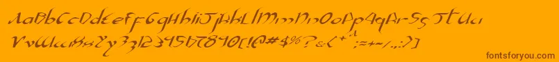 Xaphan2ei Font – Brown Fonts on Orange Background