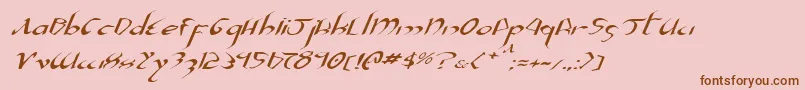 Xaphan2ei Font – Brown Fonts on Pink Background