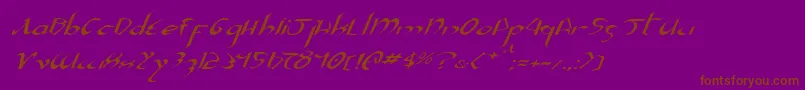 Xaphan2ei Font – Brown Fonts on Purple Background