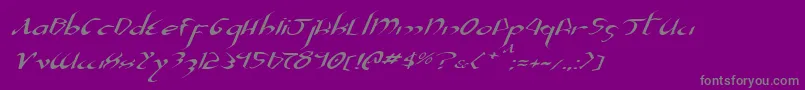 フォントXaphan2ei – 紫の背景に灰色の文字