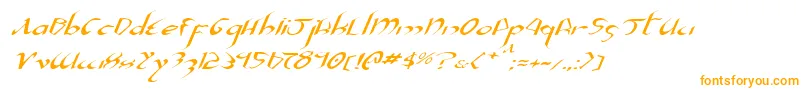 フォントXaphan2ei – 白い背景にオレンジのフォント