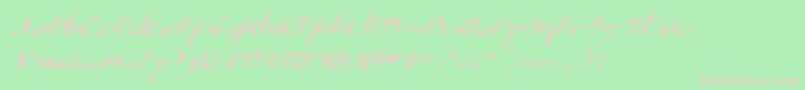 Xaphan2ei Font – Pink Fonts on Green Background