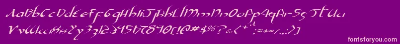 Xaphan2ei Font – Pink Fonts on Purple Background