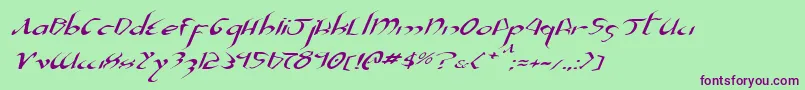 Xaphan2ei Font – Purple Fonts on Green Background