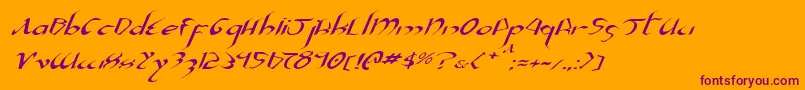 Xaphan2ei Font – Purple Fonts on Orange Background