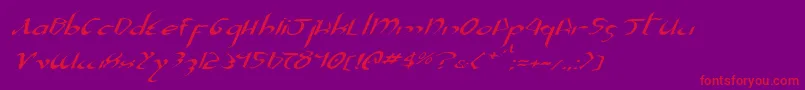 Xaphan2ei Font – Red Fonts on Purple Background