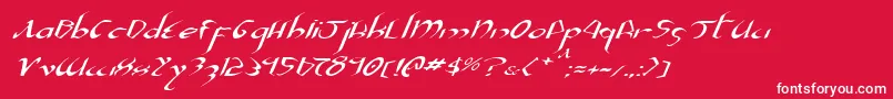 フォントXaphan2ei – 赤い背景に白い文字