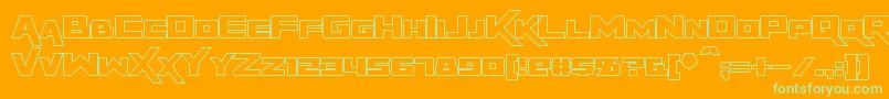 Шрифт RapierZeroOutline – зелёные шрифты на оранжевом фоне