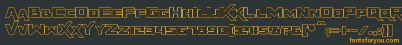 RapierZeroOutline Font – Orange Fonts on Black Background