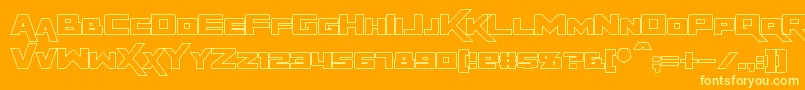 RapierZeroOutline Font – Yellow Fonts on Orange Background