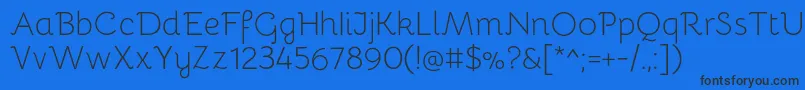 BellotaLight-fontti – mustat fontit sinisellä taustalla