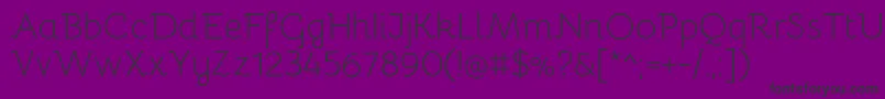 Шрифт BellotaLight – чёрные шрифты на фиолетовом фоне