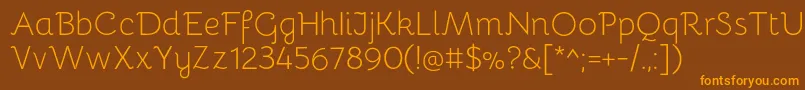 BellotaLight Font – Orange Fonts on Brown Background