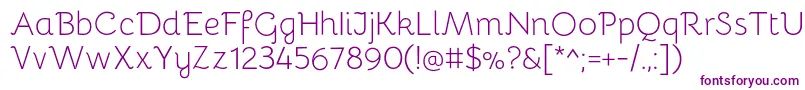 BellotaLight Font – Purple Fonts on White Background