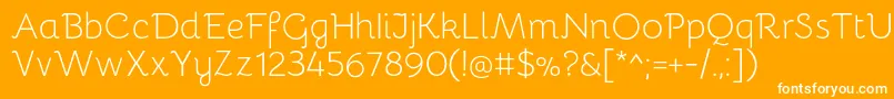 BellotaLight Font – White Fonts on Orange Background