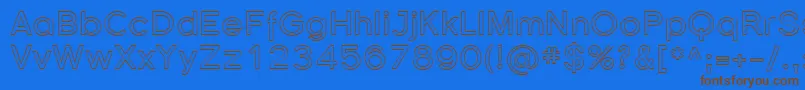 FlorencesansOutline Font – Brown Fonts on Blue Background