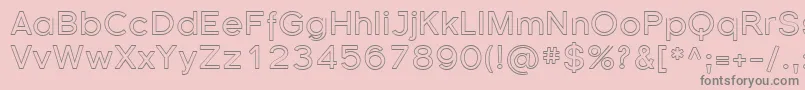 FlorencesansOutline Font – Gray Fonts on Pink Background