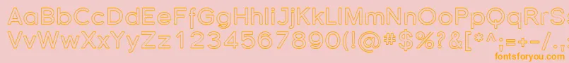 FlorencesansOutline Font – Orange Fonts on Pink Background