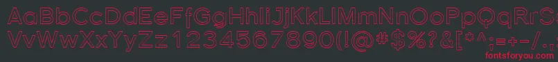 FlorencesansOutline Font – Red Fonts on Black Background