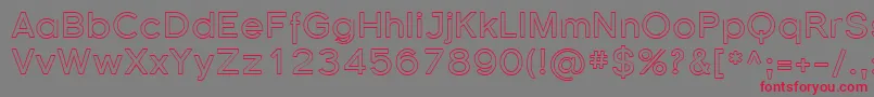 FlorencesansOutline Font – Red Fonts on Gray Background
