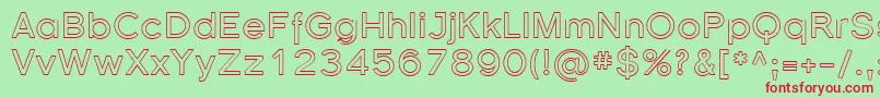 FlorencesansOutline Font – Red Fonts on Green Background