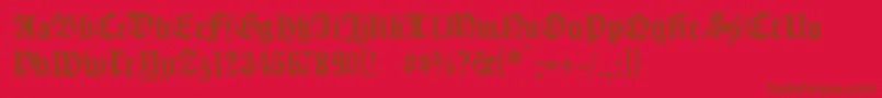 Koeng Font – Brown Fonts on Red Background