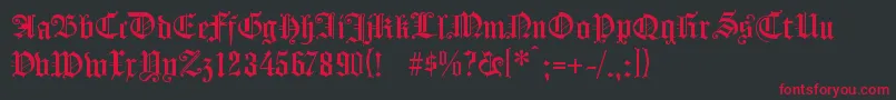 Koeng Font – Red Fonts on Black Background
