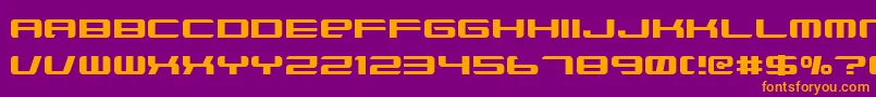 XenotronBroadstroke Font – Orange Fonts on Purple Background