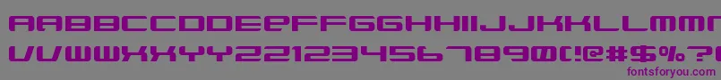 XenotronBroadstroke-fontti – violetit fontit harmaalla taustalla