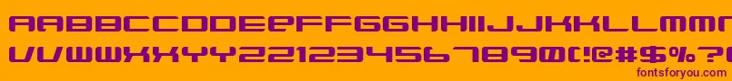 XenotronBroadstroke Font – Purple Fonts on Orange Background