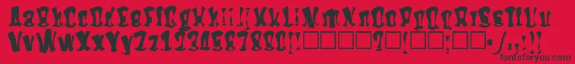 Hitme Font – Black Fonts on Red Background