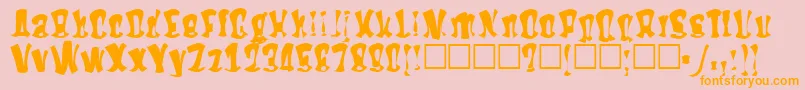 Hitme Font – Orange Fonts on Pink Background