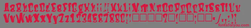 Hitme Font – Red Fonts on Gray Background