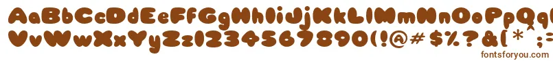 Шрифт Babycakes – коричневые шрифты на белом фоне