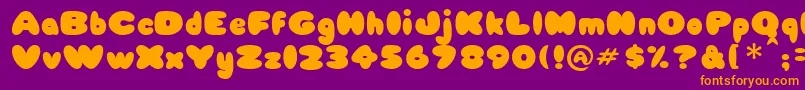 Babycakes Font – Orange Fonts on Purple Background