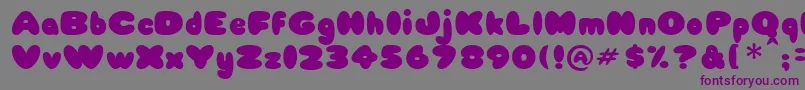 Babycakes-fontti – violetit fontit harmaalla taustalla
