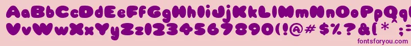 Babycakes Font – Purple Fonts on Pink Background