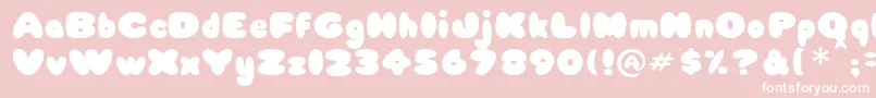 Babycakes Font – White Fonts on Pink Background