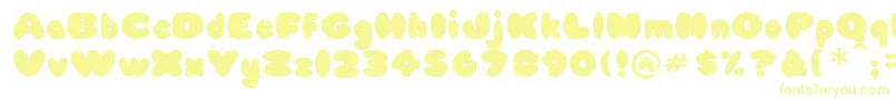 Babycakes-Schriftart – Gelbe Schriften